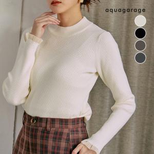 袖先シアーハイゲージニットトップス  春  秋  冬 M レディース 　≪ゆうメール便配送30・代引不可≫