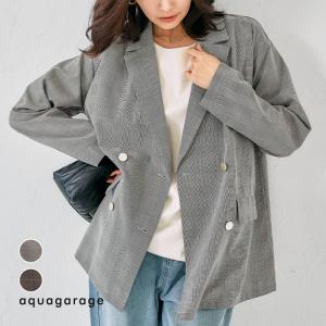 グレンチェックテーラードジャケット