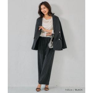 ワイドパンツ レディース ストライプパンツ ツ...の詳細画像5