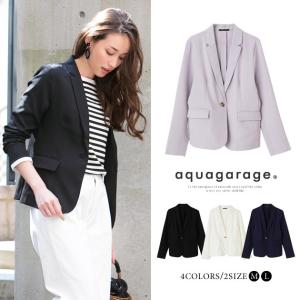 テーラードジャケット レディース ジャージ素材 ブラック