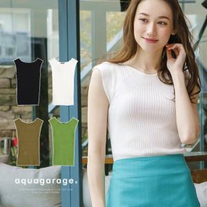 ニット トップス レディース ノースリーブ サマーニット