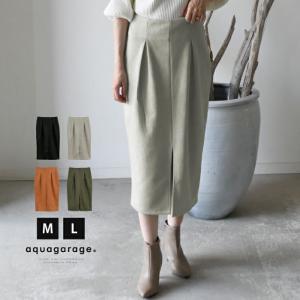 ハイウエストタイトスカート レディース 秋 冬 M L フロントタック ミディ丈 ≪ゆうメール便配送30・代引不可≫ 爆買
