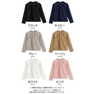 パールネックブラウス レディース 春 秋 M ...の詳細画像1