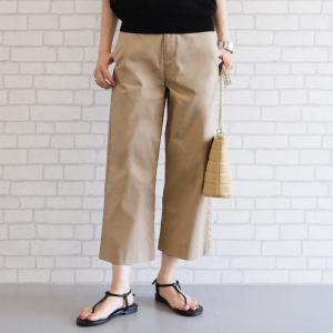 クロップド丈ワイドパンツ レディース 春 夏 ...の詳細画像1
