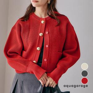 BIGボタンニットカーディガン 秋 冬 M  レディース