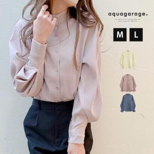 ボリューム袖ピーチスキンブラウス レディース 春 秋 冬 M L 長袖 ≪ゆうメール便配送30・代引不可≫ 爆買