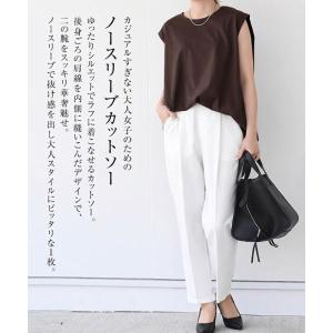 ノースリーブカットソー レディース 春 夏 ロ...の詳細画像2