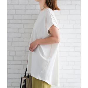 フレンチスリーブチュニックカットソー 春 夏 ...の詳細画像5