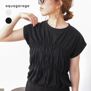 フレンチスリーブギャザーティアードトップス 春 夏  M  ≪ゆうメール便配送20・代引不可≫