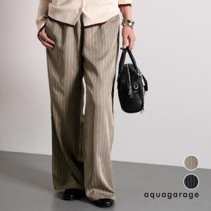 ピンストライプワイドパンツ レディース 春 夏 秋 冬 M ≪ゆうメール便配送20・代引不可≫