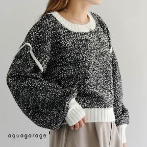 配色MIXニットトップス 秋 冬 M  レディース