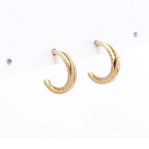 フープピアス イヤリング レディース 2連 ク...の詳細画像3