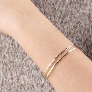 バングル レディース 2連 ブレスレット シンプル アクセサリー