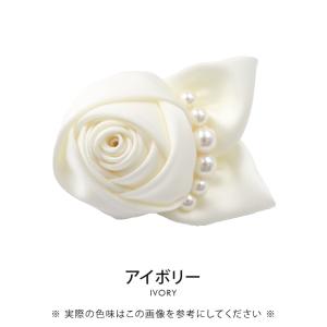 コサージュ フラワー ヘアアクセ ブローチ レ...の詳細画像2