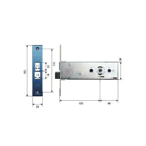美和ロック 電気錠 U9 6AUT50-1 6AUR50-2 76/40 ２個 MIWA U9 6AUT50−2通用口/非常口用電気錠（機能