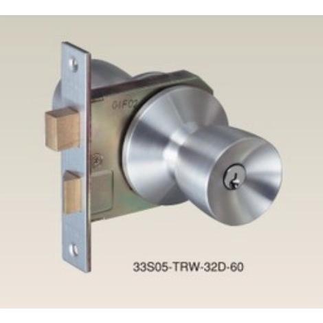 アルファ　Wロック　33S05-TRW-32D-60　バックセット６０　扉厚25〜42　（外側：シリ...