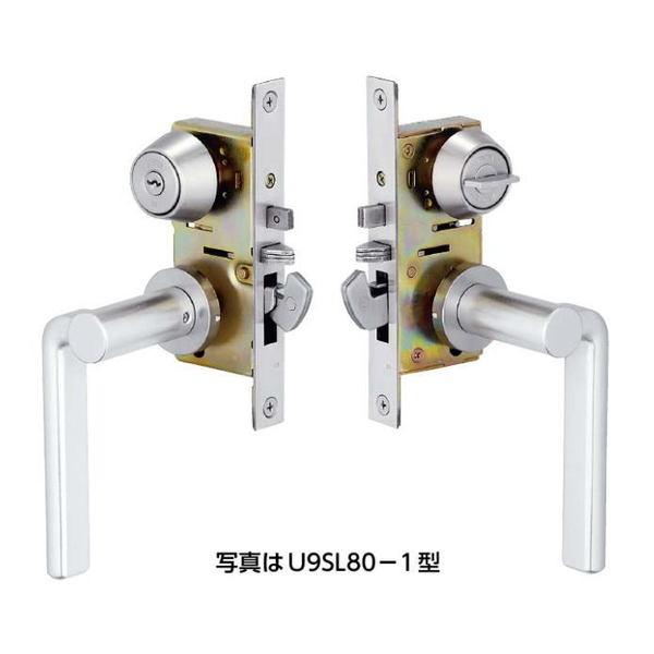 MIWA 美和ロック SL80-1 　レバーハンドル付き引戸錠　BS38　扉厚33~41mm　【在庫...