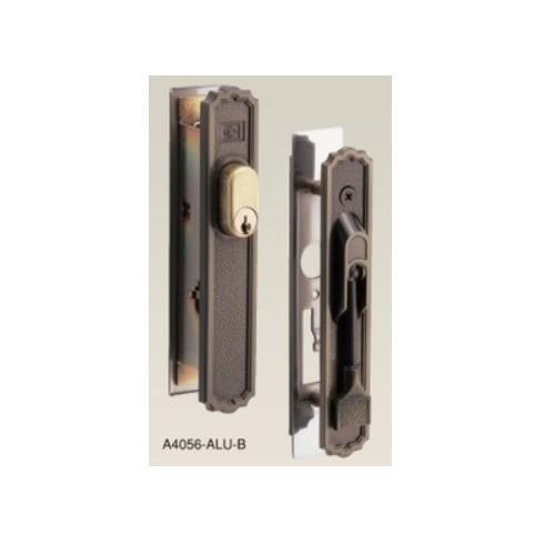 アルファ　A4056-ALU-B（ブラウン色）　引戸用取替錠　キー3本付 　　【在庫品】