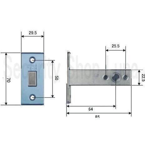 MIWA 美和ロック YKK向け補助錠ケース YSHH-J-0603　（フロント刻印　TE-08　バ...