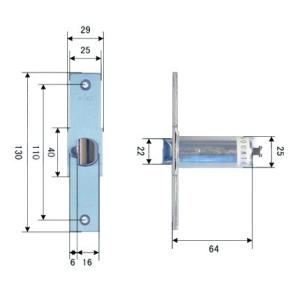 MIWA　HK-LS.CS　（バックセット：90mm）　錠ケースのみ【在庫品】