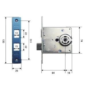 MIWA　HM.CS　錠ケースのみ　BS64　【在庫品】