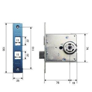 MIWA　HM.CS　錠ケースのみ　BS76　【在庫品】