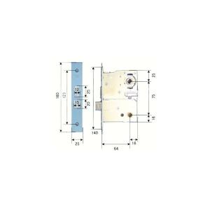 ALPHA（アルファ）新日軽主用錠ケース ACY-33 34 45用 C8NDL229P2