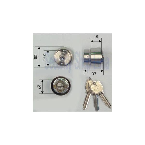 美和ロック MIWA U9 DN.CY  ST (キー3本付) シルバー色　扉厚：25〜32・33〜...