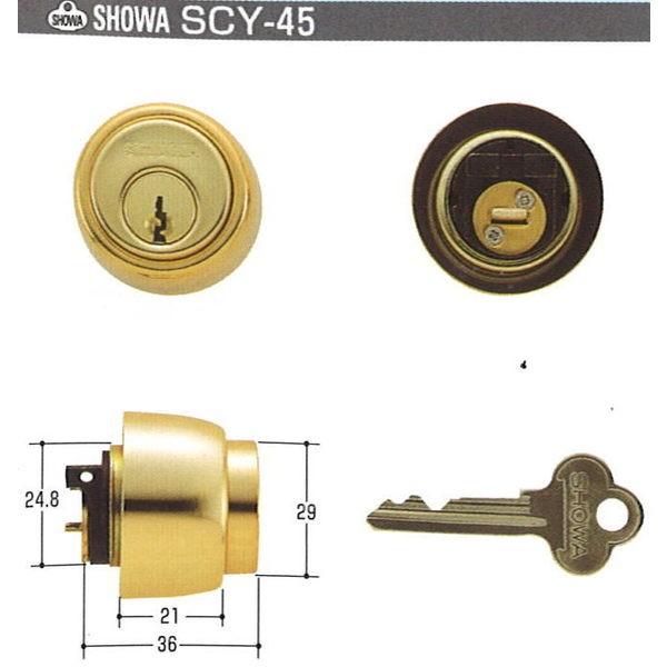 SHOWA 535・397CL　交換用６ピンシリンダー　ゴールド　SCY-45（返品・交換不可）【在...