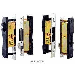 MIWA U9SL99−1（彫込引戸錠 外側：シリンダー 内側