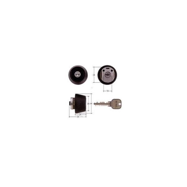 美和ロック MIWA U9 LZ2.CY BK (キー3本付) MCY-124 ブラック色 (返品・...
