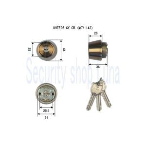 美和ロック MIWA U9 LA-4.KNCY DT42〜49 ST(キー3本付) 両面シリンダー