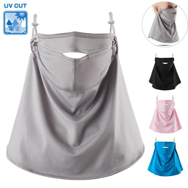 ランニング ひんやり フェイスマスク　フェイスカバー  UPF50　ランニング マスク 苦しくない　...