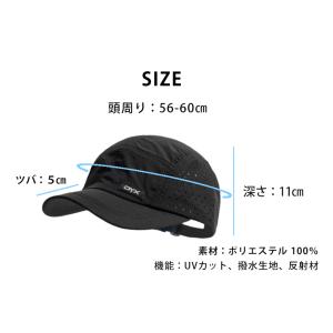ランニングキャップ シンプルデザイン 飛ばない...の詳細画像2