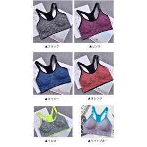 スポーツブラ 肩紐調整タイプ カラフルデザイン...の詳細画像1