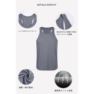 クロスバック タンクトップ 薄生地 全8色 ラ...の詳細画像3