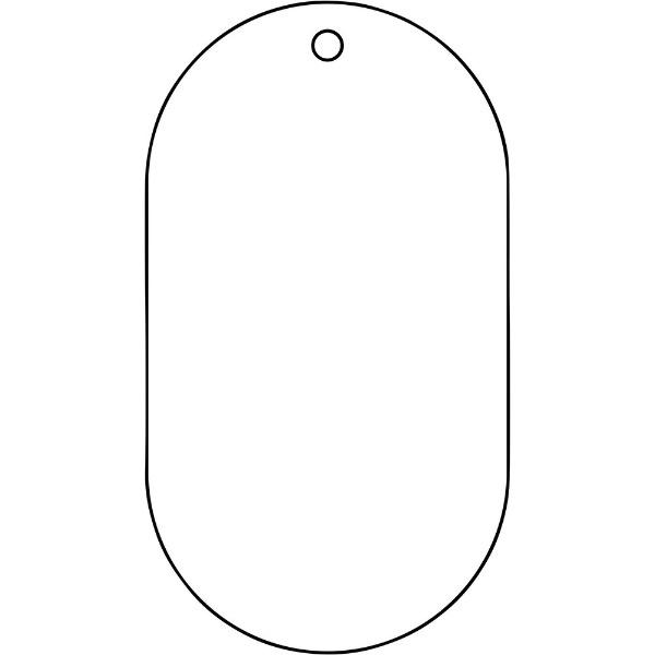 バルブ表示札 白無地タイプ 90×50mm エンビ 169200　日本緑十字