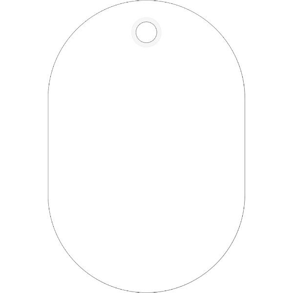 小判札（無地札） 白 45×30mm スチロール樹脂 小判札45-W 200011　日本緑十字