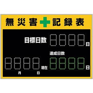 LED無災害記録表 白／緑 自動カウントUPの買取情報
