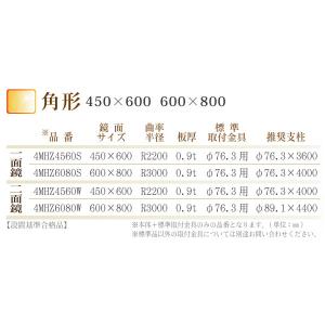 ステンレスミラー Zタイプ 角形 450×60...の詳細画像3