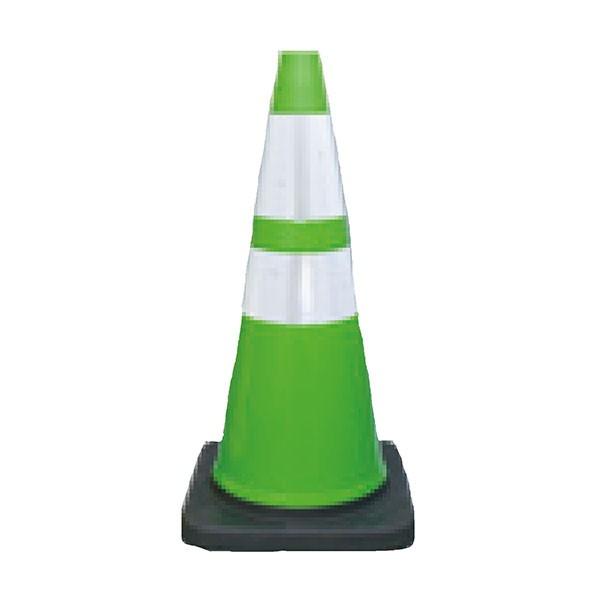 スマートコーン（高輝度プリズム反射材付）グリーン 緑 700mm　カラーコーン　パイロン