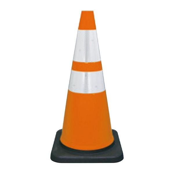 スマートコーン（高輝度プリズム反射材付）蛍光レッド 700mm　カラーコーン　パイロン