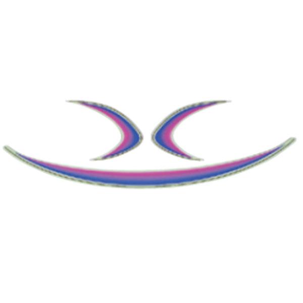 タニザワ ヘルメット用デザインステッカー ブルー×イエロー Sx149B（適用帽体：1820）3枚1...