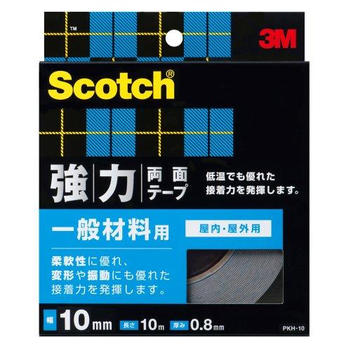 3M スコッチ 強力両面テープ 一般材料用 10mm×10m PKH-10