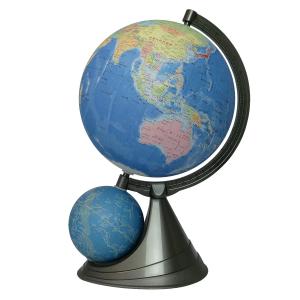 昭和カートン 二球儀地球儀 球径26cm 26-GF-J 行政図タイプ 日本地図付｜rung