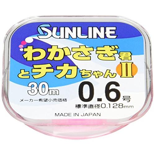 サンライン(SUNLINE) ナイロンライン わかさぎ君とチカちゃんII 30m 0.6号 ピンク
