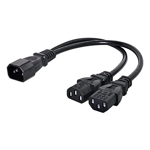Cablecc シングル C14 からデュアル C13 5-13R ショート Y タイプ スプリッタ...