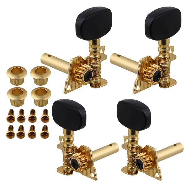 Yibuy Gold-plated 2R2Lチューニングペグマシーン・ヘッドチューナーForウクレレ...