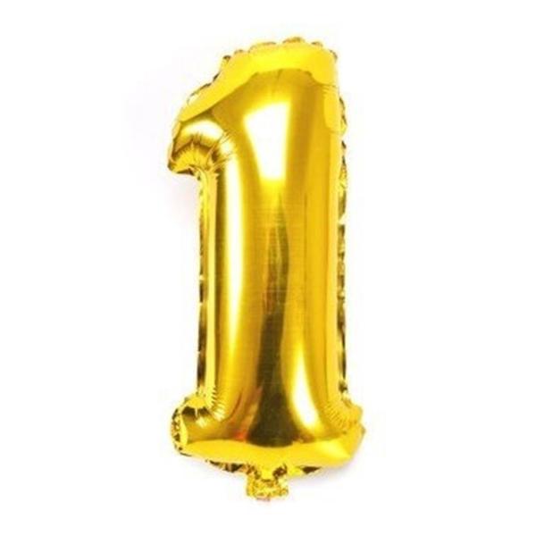 make smile ちょうど良い大きさ 数字バルーン ゴールド 誕生日 ウェディング パーティーに...