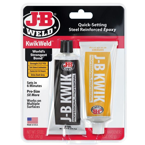 J-B Weld 8271 KwikWeld プロサイズ スチール強化エポキシ ツインパック 10オ...